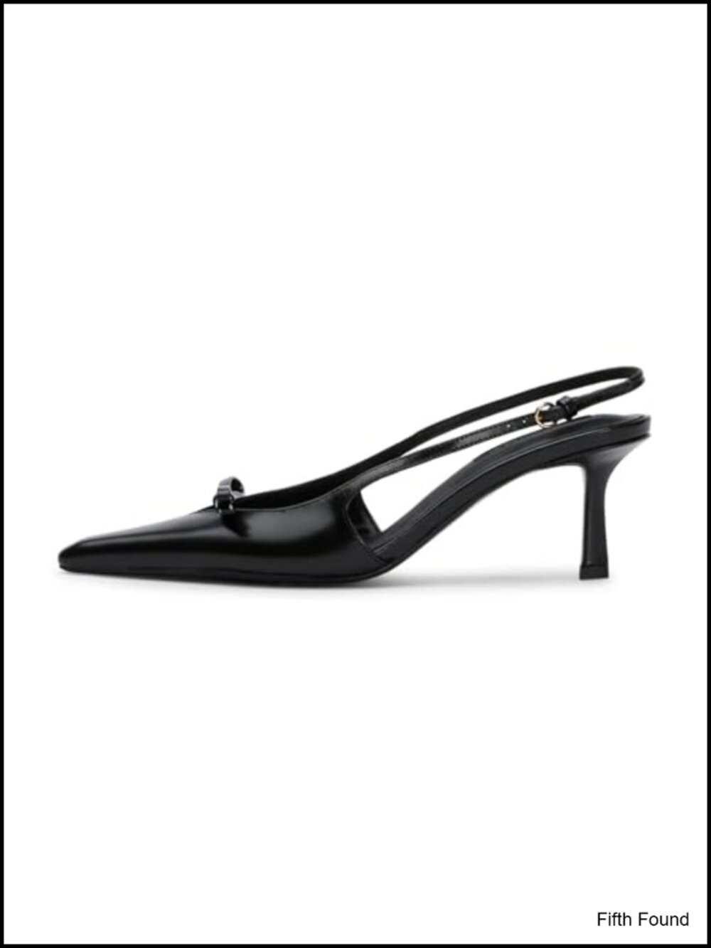 Kitten Heels with Bow Pointed Toe Slingback Pumps for Women